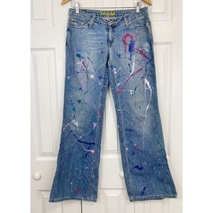 American eagle painted boyfriend jeans carpenter
